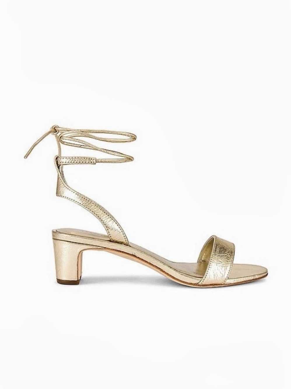 Loeffler Randall Jackie Champagne Mid Heel Sandals